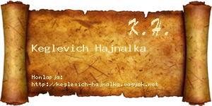 Keglevich Hajnalka névjegykártya
