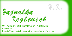 hajnalka keglevich business card